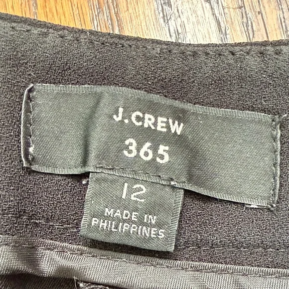 B25 J. Crew Women 365 12 Classic Black Cropped Dress Pants Business Prep Office - Picture 2 of 4
